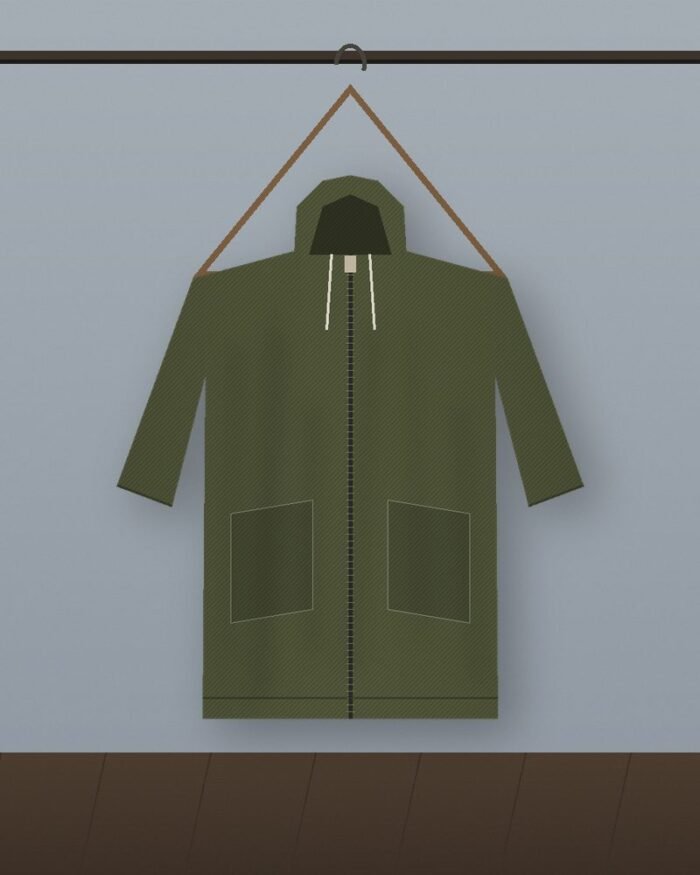 The Cove Anorak in Waxed Canvas — on model