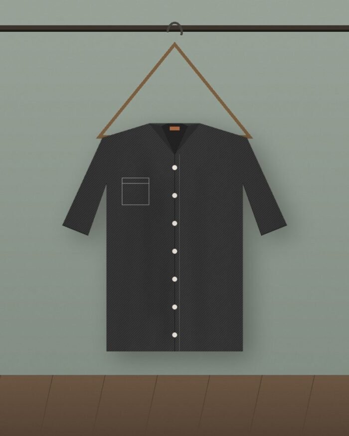 The Ward Shirt in Charcoal — on model